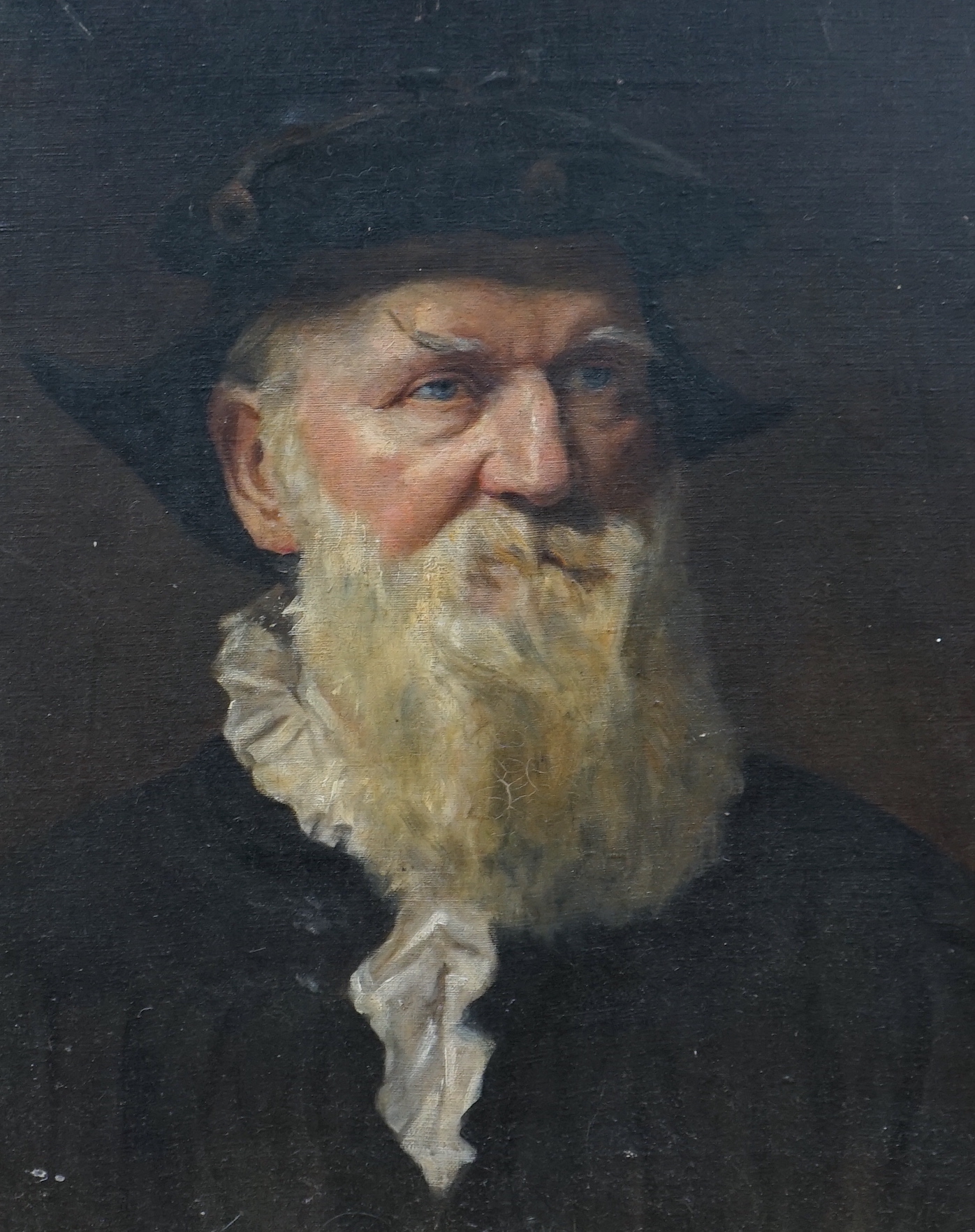 Late 19th / early 20th century School, oil on canvas, Portrait of a bearded gentleman, monogrammed BMG? verso, 49 x 39cm